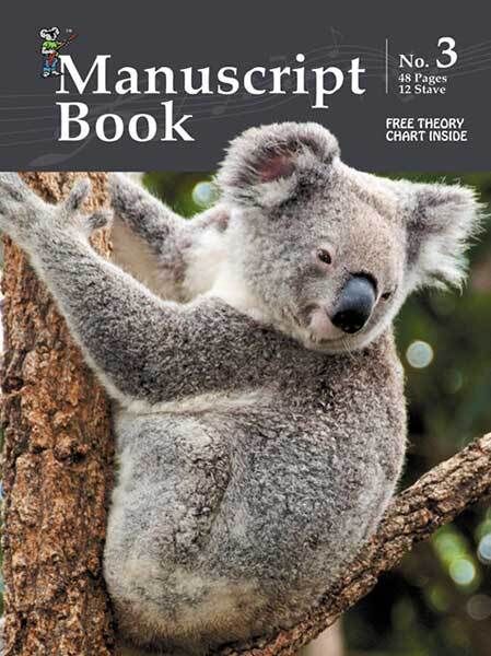 Progressive Manuscript Book 3 - 48 Pages, 12 Stave, A4 Size, Includes Free Theory Chart