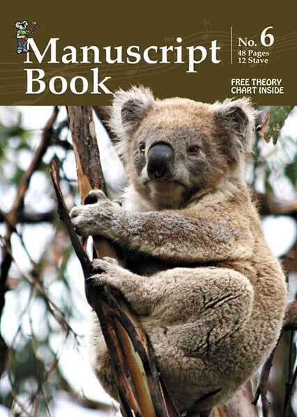 Progressive A4 Top Spiral Bound Manuscript Book - 48 Pages with 12 Stave and Free Theory Chart