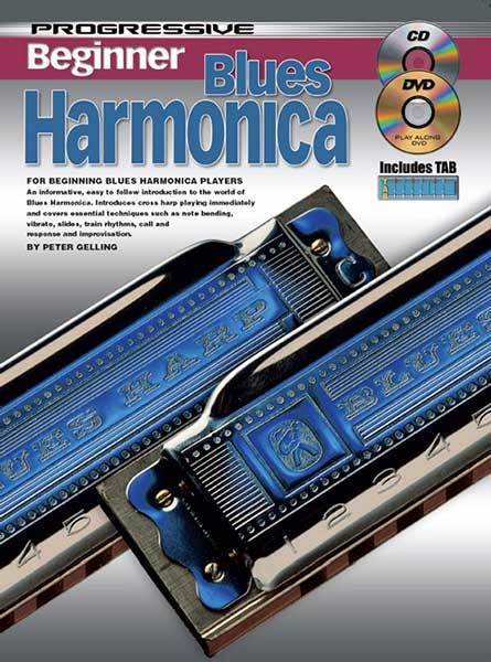 Progressive Beginner Blues Harmonica Book/CD/DVD Book