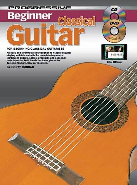 Progressive Beginner Classical Guitar Book with CD and DVD