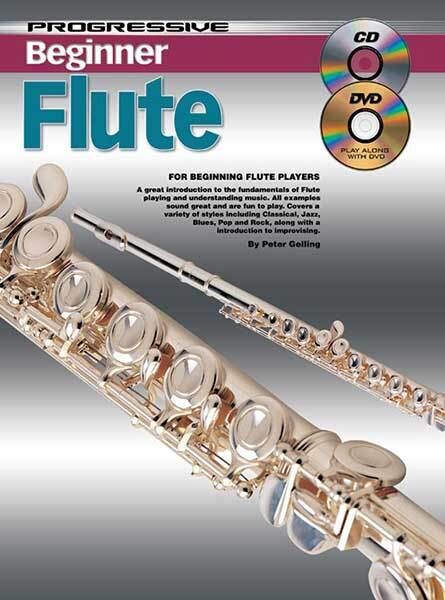 Progressive Beginner Flute Book with CD/DVD - Easy Lessons, Music Exercises, and Techniques for All Ages