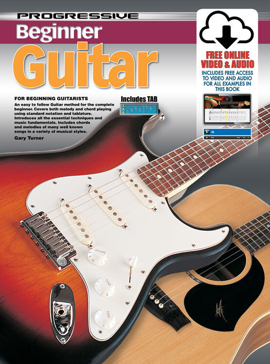 Progressive Beginner Guitar Book with Online Video & Audio Access