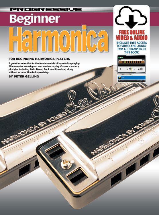 Progressive Beginner Harmonica Book with Online Video & Audio Access