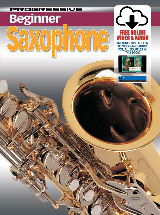 Progressive Beginner Saxophone Book with Online Video & Audio Access