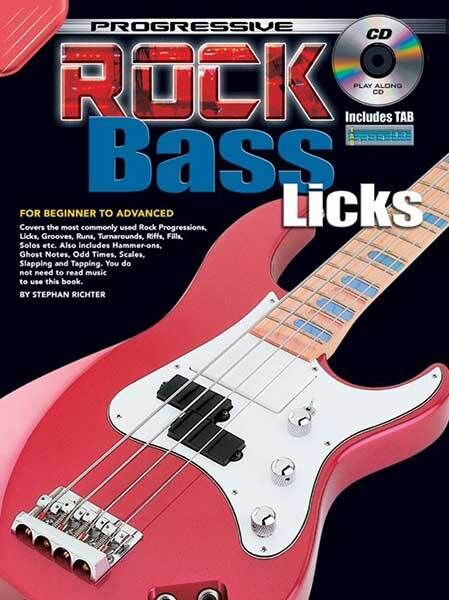 Progressive Rock Bass Licks Book with CD