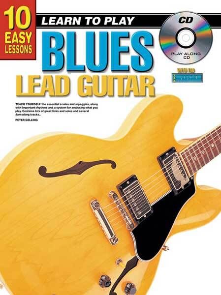 10 Easy Lessons Learn Blues Lead Guitar Book/CD/DVD