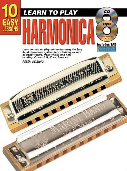 10 Easy Lessons Learn to Play Harmonica Book CD DVD