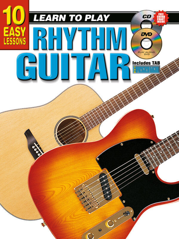 10 Easy Lessons LTP Rhythm Guitar Book CD DVD