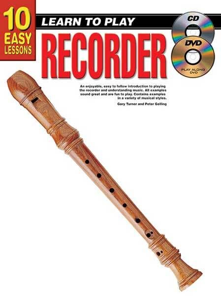 10 Easy Lessons to Learn Recorder with Book, CD, and DVD