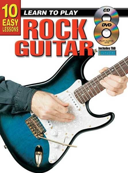 10 Easy Lessons Learn to Play Rock Guitar Book CD DVD