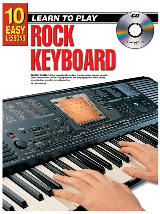 10 Easy Lessons to Learn Rock Keyboard Book/CD