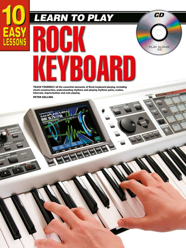10 Easy Lessons Rock Keyboard Book/CD