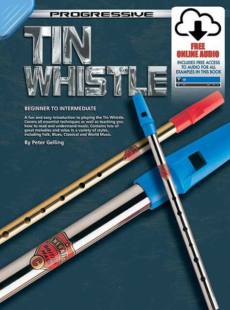 Progressive Tin Whistle Book with Online Video & Audio for Beginners