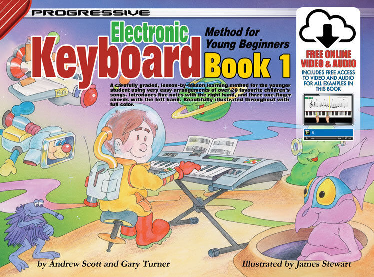 Progressive Keyboard Book 1 for Young Beginners with Online Video & Audio