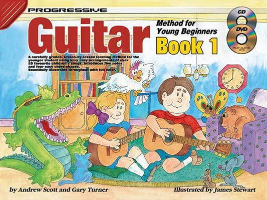 Progressive Guitar Method 1 For Young Beginners Book/CD/DVD Book