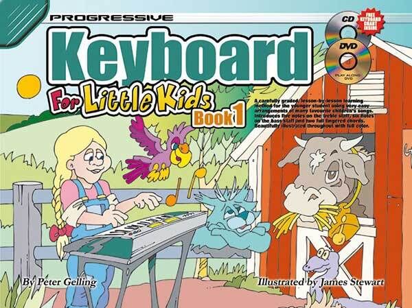 Progressive Keyboard Book 1 for Little Kids with CD and DVD