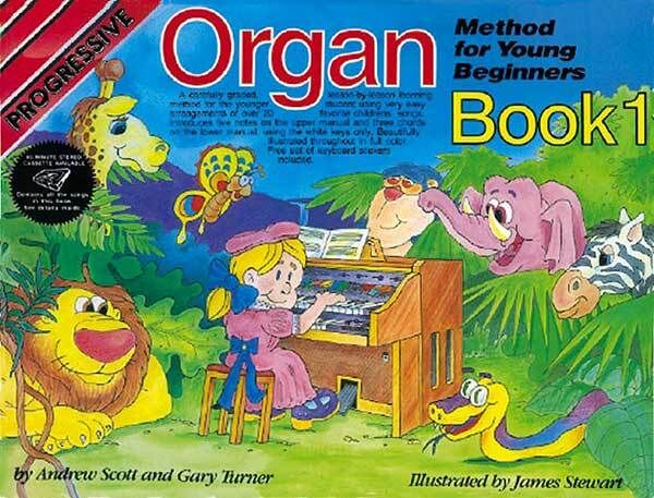 Progressive Organ for Young Beginners Book/CD with Keyboard Stickers
