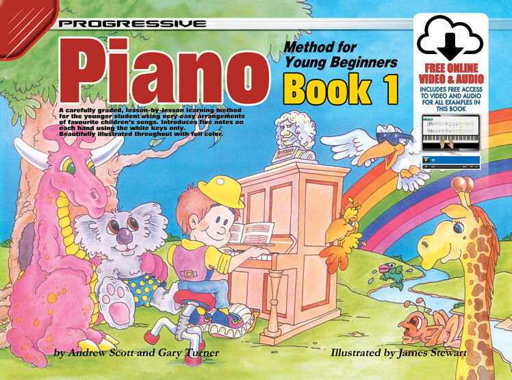 Progressive Piano Book 1 for Young Beginners with Online Video & Audio Access