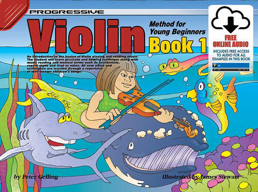 Progressive Violin Method Book 1 for Young Beginners with Online Audio Access