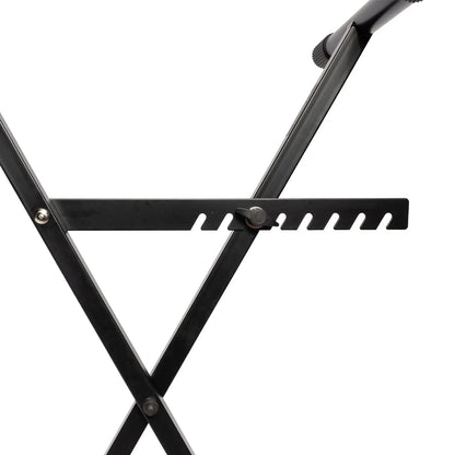 Crown KS-007 Heavy Duty X-Style Adjustable Keyboard Stand with Bar-Latch Locking System, Black — view 3