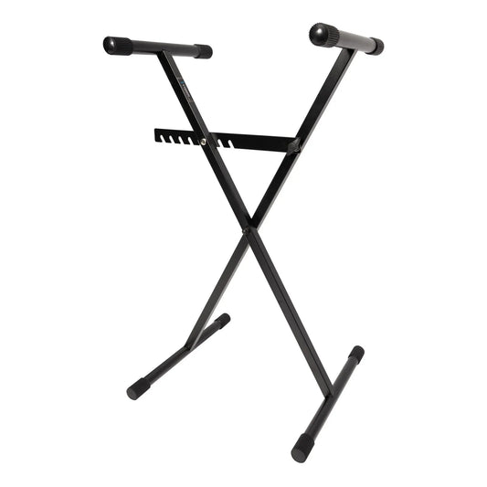Crown KS-007 Heavy Duty X-Style Adjustable Keyboard Stand with Bar-Latch Locking System, Black