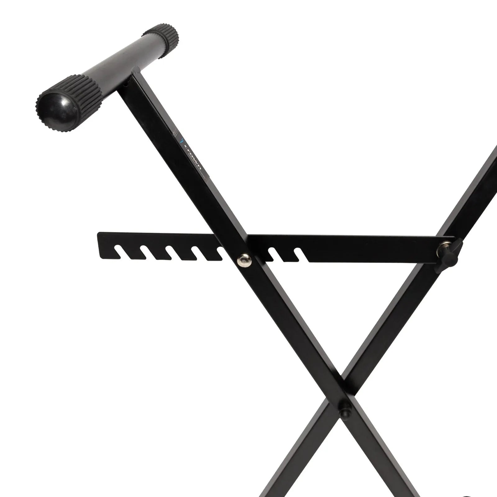 Crown KS-007 Heavy Duty X-Style Adjustable Keyboard Stand with Bar-Latch Locking System, Black — view 2
