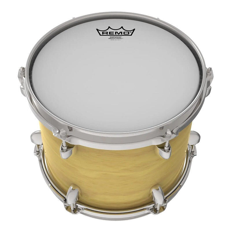 Remo Ambassador Series Smooth White Drum Head 14" - 1-ply 10-mil Film, Warm Resonance, Ideal for Batter or Resonant Applications — view 6