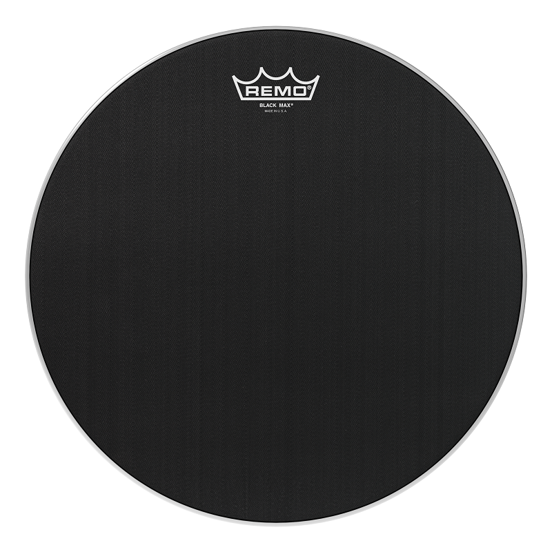 Remo 14" Black Max Marching Snare Drum Batter Head - High-Tension Technora Weave — view 2