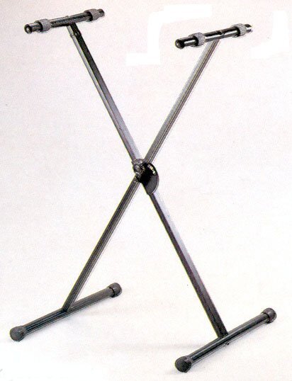 AMS KS125C Keyboard Stand X Style Flat-97Cm H/Duty Black