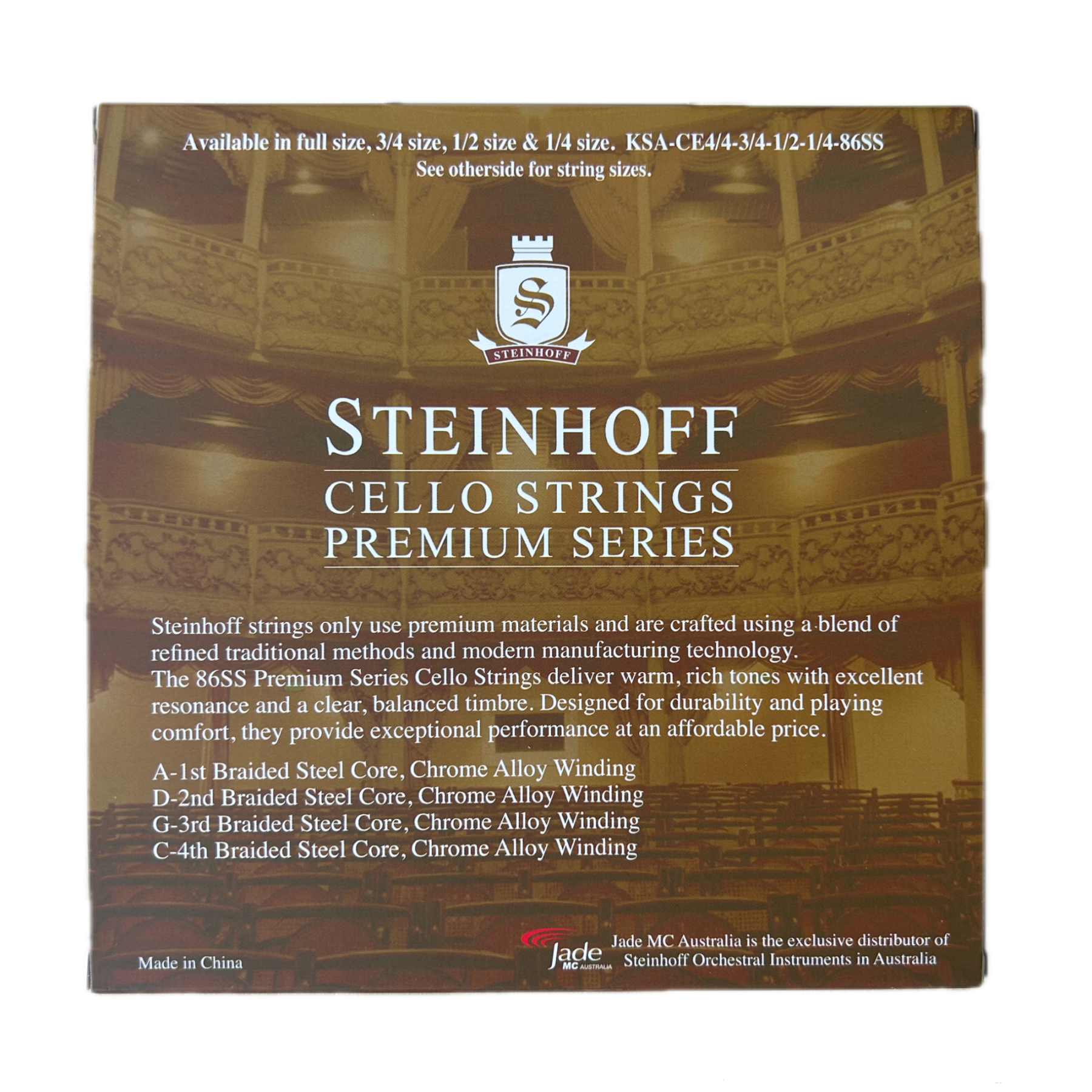 Steinhoff Cello Strings Premium Series 1/2 Size — view 2
