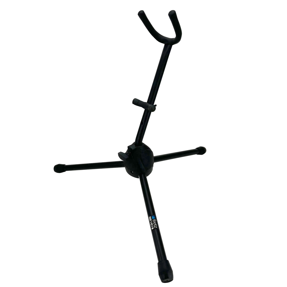 Fretz Deluxe Adjustable Saxophone Stand for Alto/Tenor, Tubular Steel with Foam Protection, Black Finish