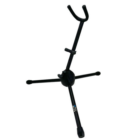 Fretz Deluxe Adjustable Saxophone Stand for Alto/Tenor, Tubular Steel with Foam Protection, Black Finish