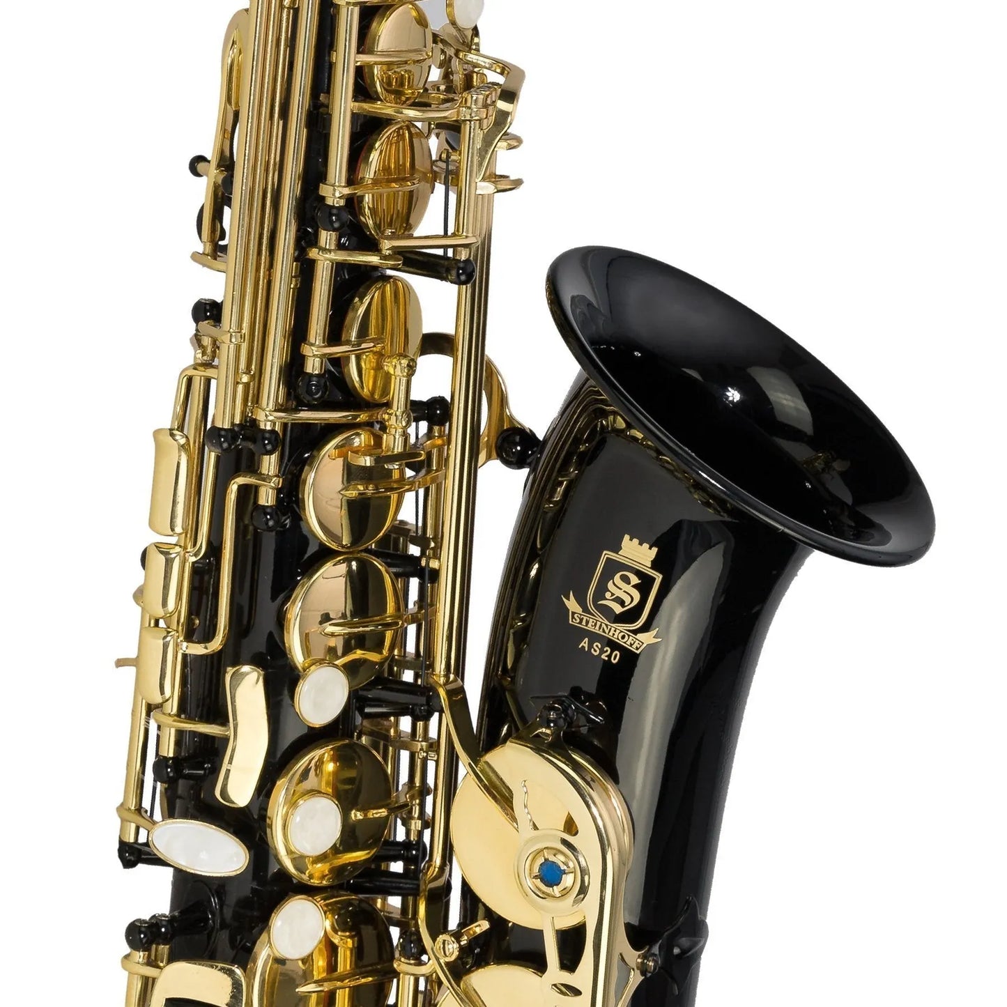 Steinhoff AS20 Intermediate Alto Saxophone Black with Case and Accessories — view 4