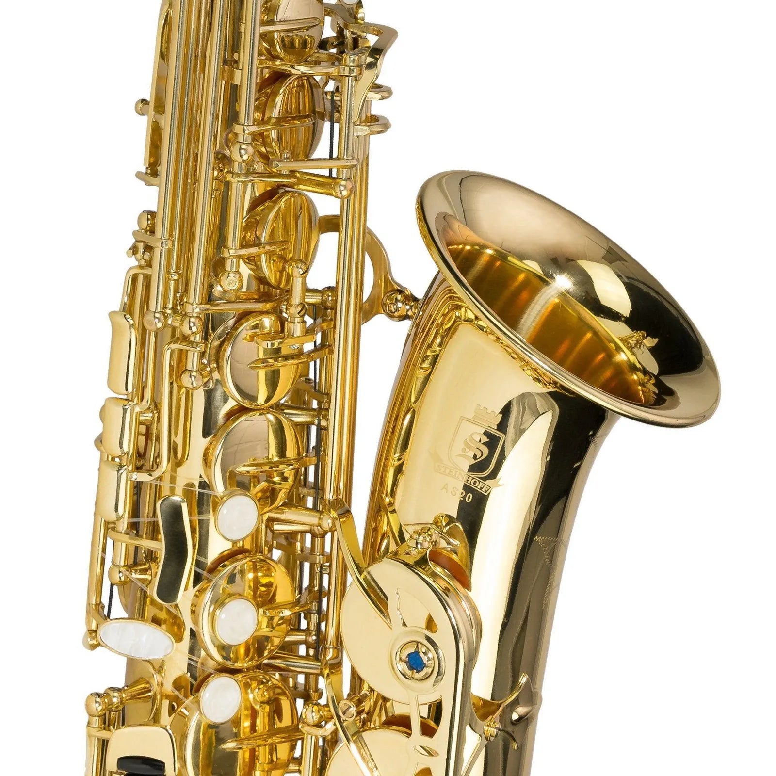 Steinhoff AS20 Intermediate Alto Saxophone Gold Lacquer with Case — view 4