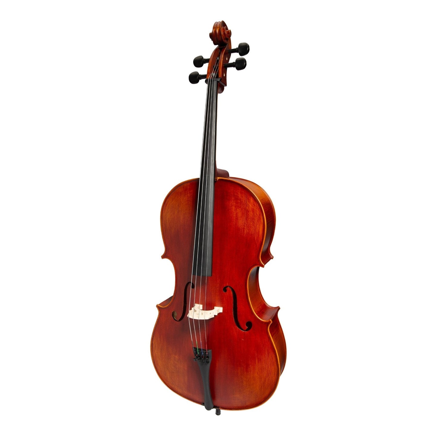 Steinhoff 1/2 Size Solid Top Student Cello Set with Case, Bow, Rosin - Antique Finish
