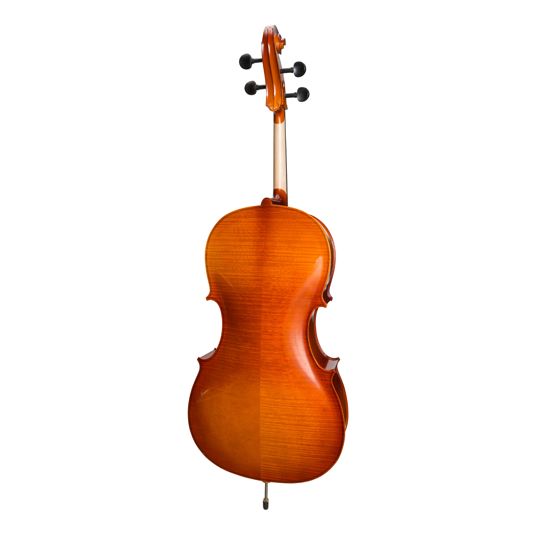 Steinhoff 3/4 Size Solid Top Student Cello Set with Case, Bow, and Rosin - Natural Gloss — view 2