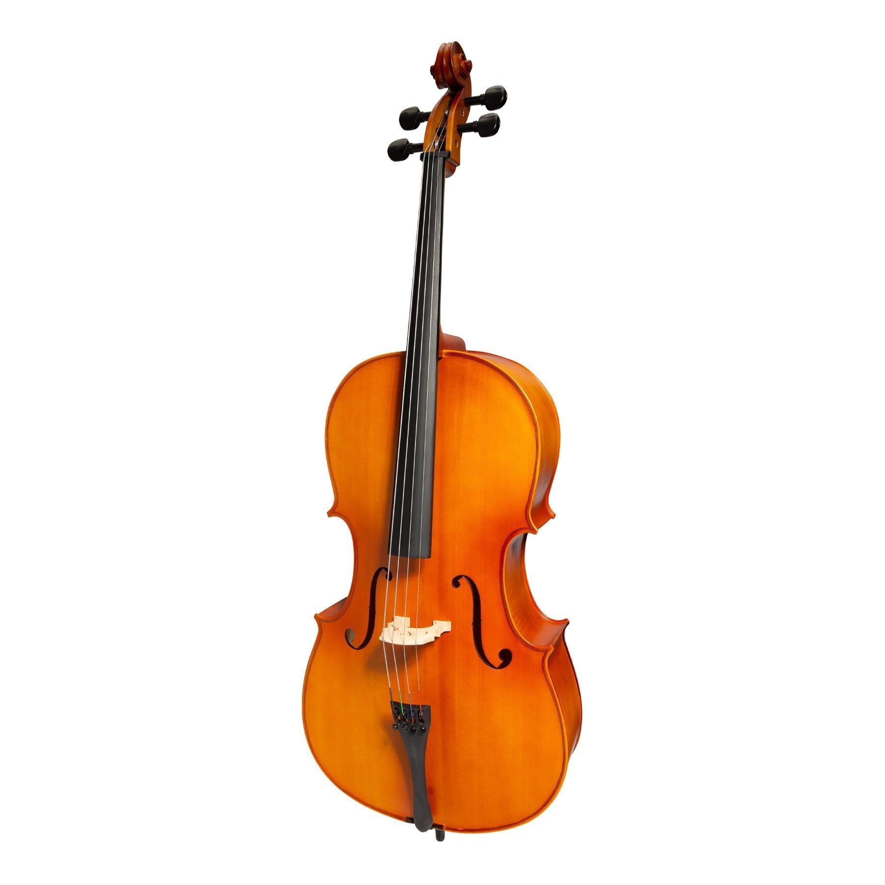 Steinhoff 3/4 Size Solid Top Student Cello Set with Case, Bow, and Rosin (Natural Satin)