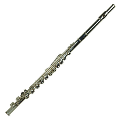 Steinhoff KSO-FL6B-SLV Student C Flute - Silver Plated with ABS Case, Cleaning Rod and Cloth
