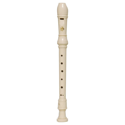 Steinhoff KSR-1-WHT Soprano Recorder with Cleaning Rod and Pouch