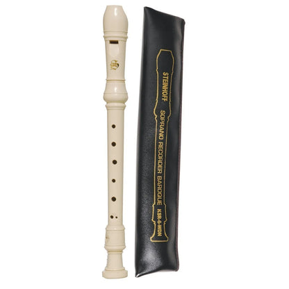 Steinhoff KSR-1-WHT Soprano Recorder with Cleaning Rod and Pouch — view 2