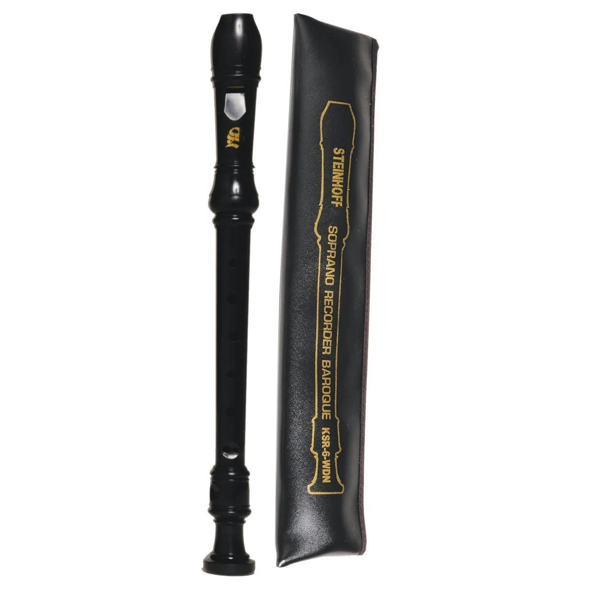Steinhoff KSR-2-BLK 3-Piece Soprano Recorder with Cleaning Rod and Pouch — view 2