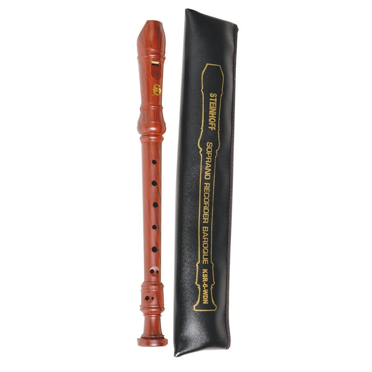 Steinhoff KSR-6-WDN Wood-Look Soprano Recorder with Cleaning Rod and Pouch — view 2