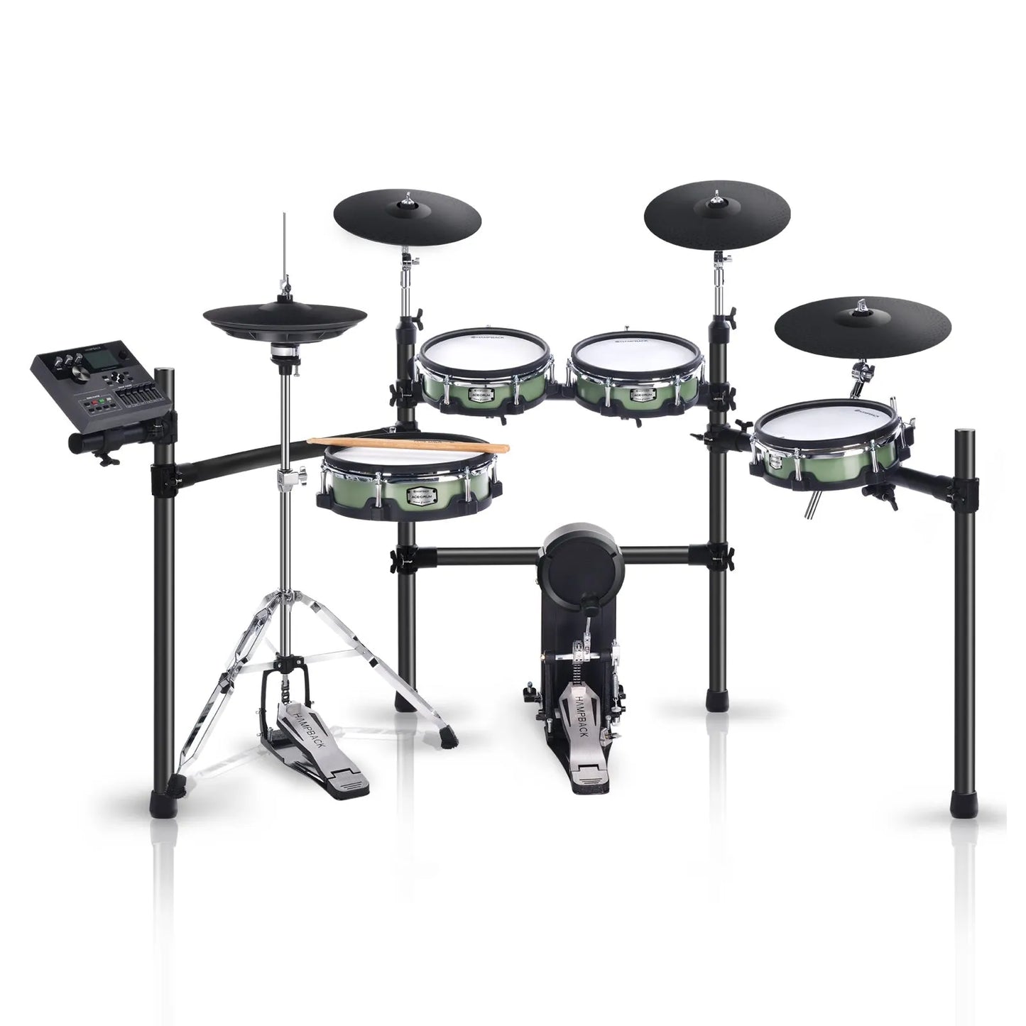 Kahzan ACE530 Electronic Drum Kit with DSP-5202 Module, 5-Piece Mesh Pads, Bluetooth Connectivity, 918 Voices, 72 Drum Kits