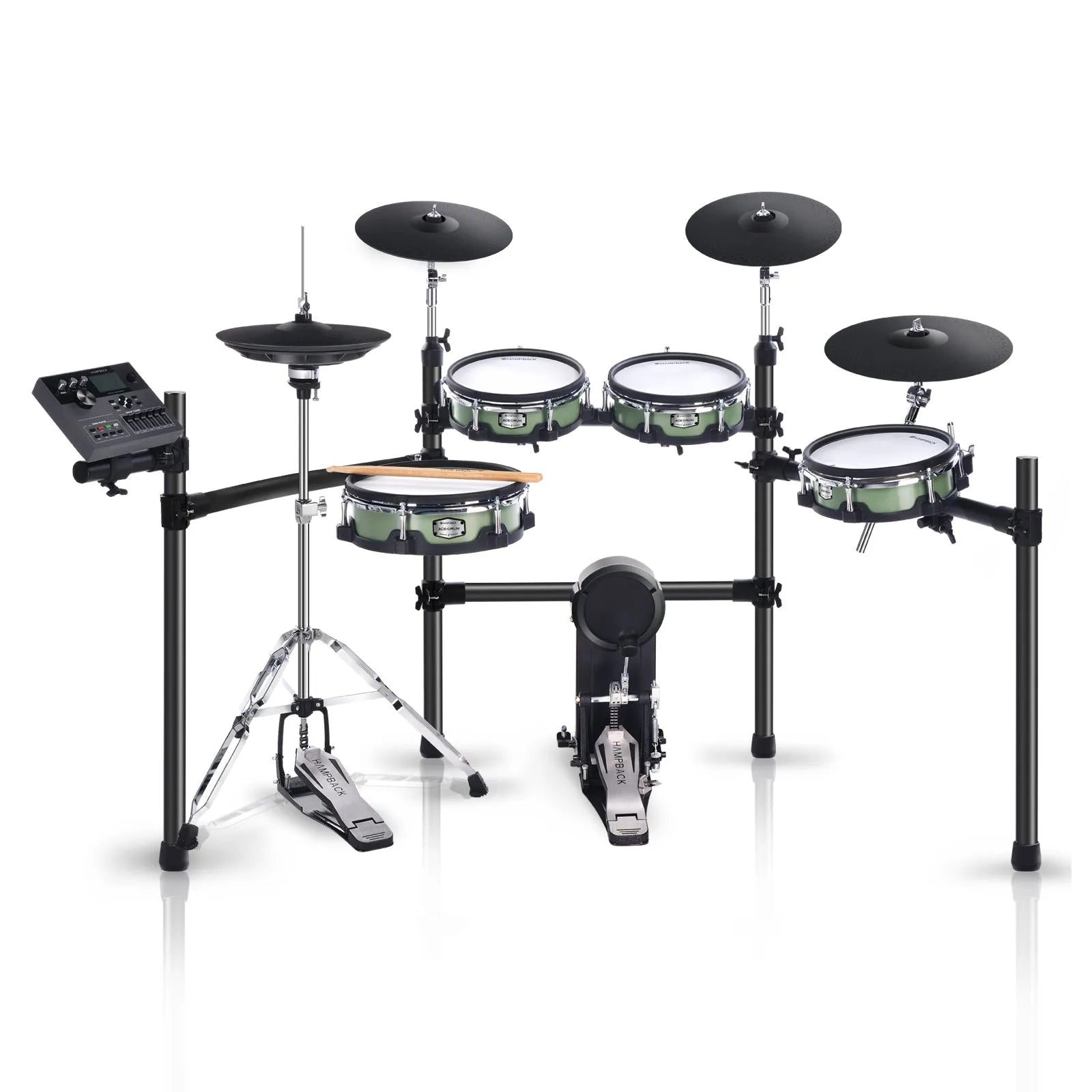 Kahzan ACE530 Electronic Drum Kit with DSP-5202 Module, 5-Piece Mesh Pads, Bluetooth Connectivity, 918 Voices, 72 Drum Kits