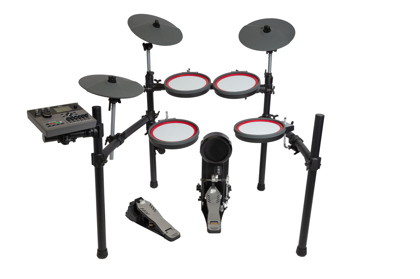 Kahzan KTD-MK5L-PRO Electronic Drum Kit - 5 Piece with Mesh Pads, 948 Voices, 52+20 Kits, Bluetooth, 288x46 Screen, and 8" Kick Pad