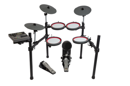 Kahzan KTD-MK5L-PRO Electronic Drum Kit - 5 Piece with Mesh Pads, 948 Voices, 52+20 Kits, Bluetooth, 288x46 Screen, and 8" Kick Pad