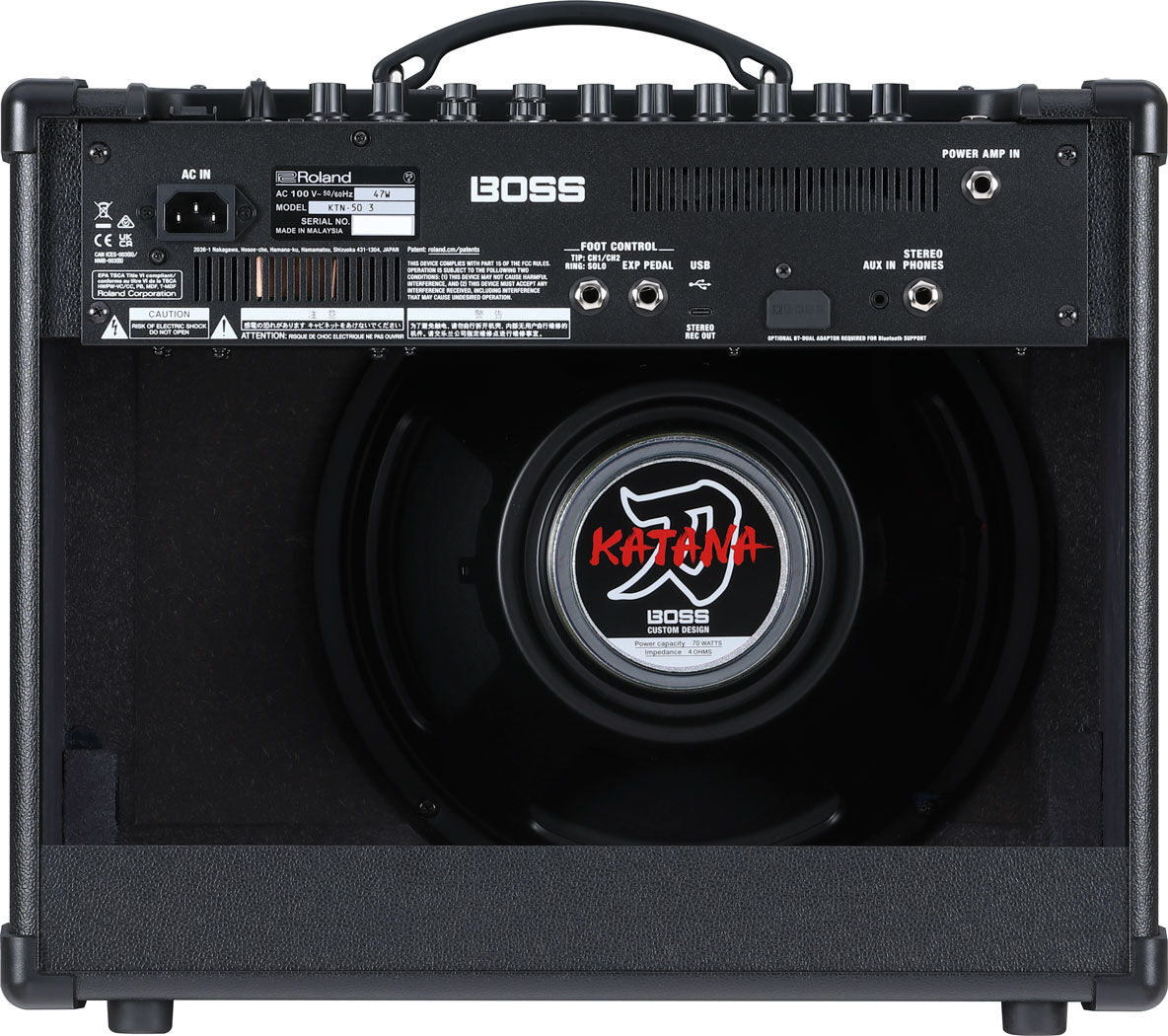 BOSS KATANA-50 Gen3 50W 1x12 Guitar Amplifier with Tube Logic Enhancements and Pushed Amp Character for Superior Sound and Feel — view 5
