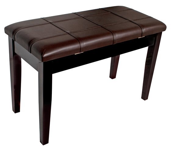 AMS KTW12M Piano Stool Wooden Pench Padded Seat Mahogany