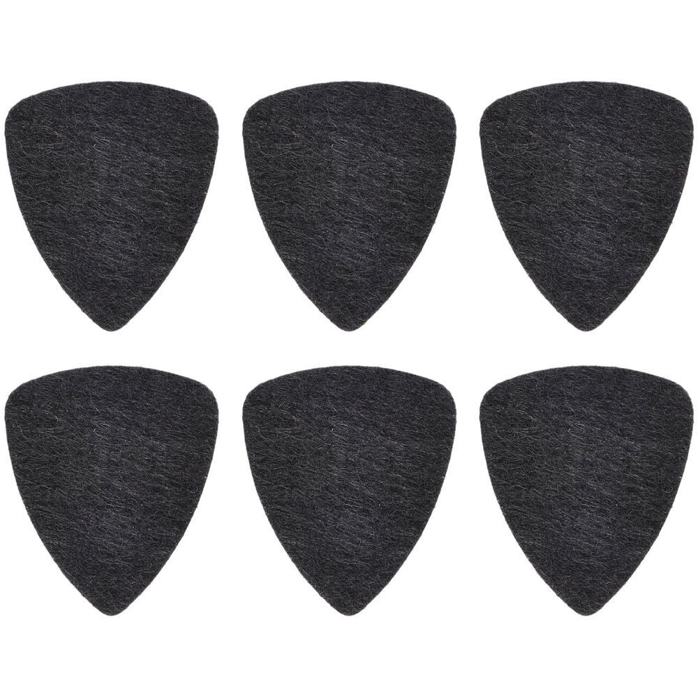 Kealoha Felt Ukulele Picks Black (Pack of 6) - High-Density Synthetic Wool Felt, Non-Slip, Triangle Shape, 25mm x 30mm — view 3