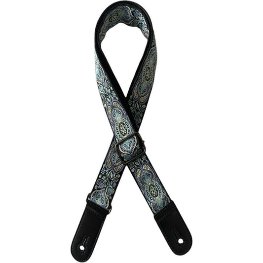 Kealoha 1.5" Embroidered Ukulele Strap Mexican Aztec Pattern V11 Black Ends